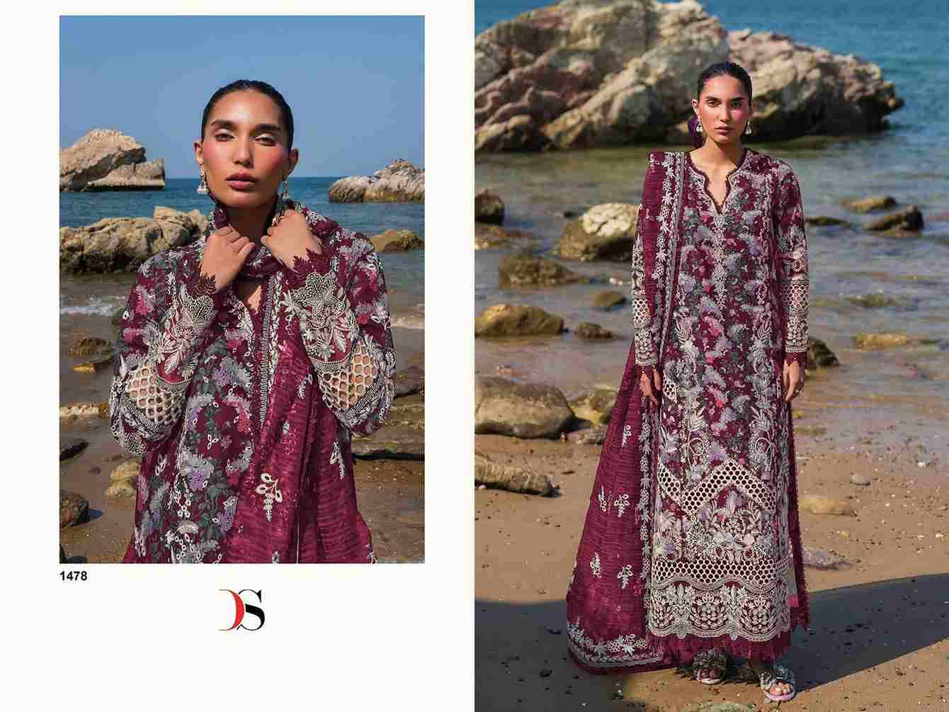 Afrozeh Lawn-25 Vol-2 By Deepsy Suits 1471 To 1478 Series Pakistani Stylish Beautiful Colourful Printed & Embroidered Party Wear & Occasional Wear Pure Cotton Dresses At Wholesale Price