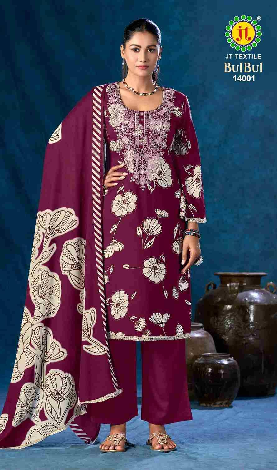 Bulbul Vol-14 By JT 14001 To 14005 Series Beautiful Festive Suits Colorful Stylish Fancy Casual Wear & Ethnic Wear Rayon Dresses At Wholesale Price