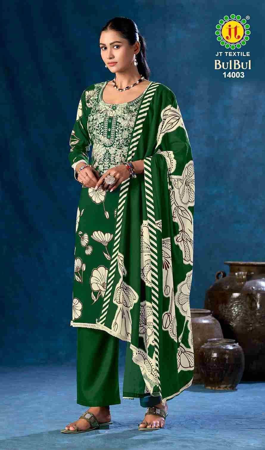 Bulbul Vol-14 By JT 14001 To 14005 Series Beautiful Festive Suits Colorful Stylish Fancy Casual Wear & Ethnic Wear Rayon Dresses At Wholesale Price