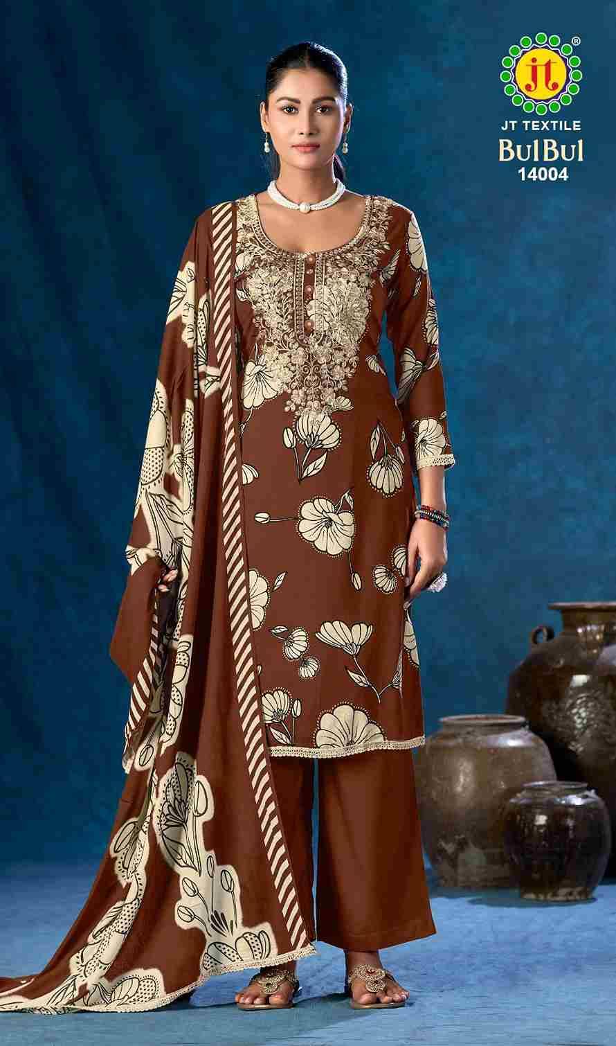 Bulbul Vol-14 By JT 14001 To 14005 Series Beautiful Festive Suits Colorful Stylish Fancy Casual Wear & Ethnic Wear Rayon Dresses At Wholesale Price