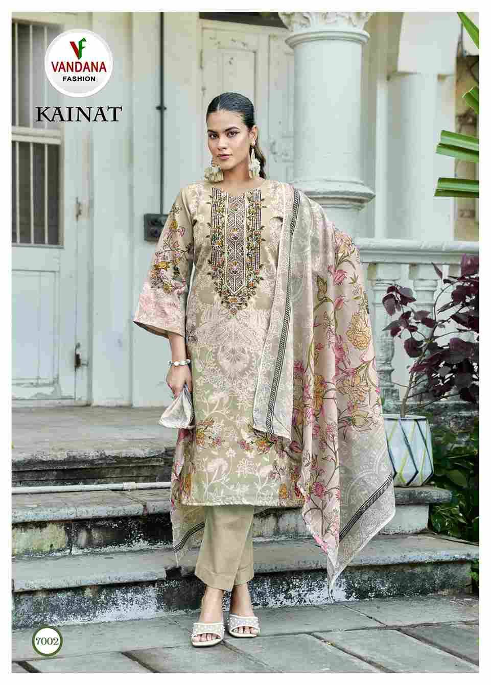 Kainat Vol-7 By Vandana Fashion 7001 To 7008 Series Beautiful Festive Suits Stylish Fancy Colorful Casual Wear & Ethnic Wear Cotton Print Dresses At Wholesale Price