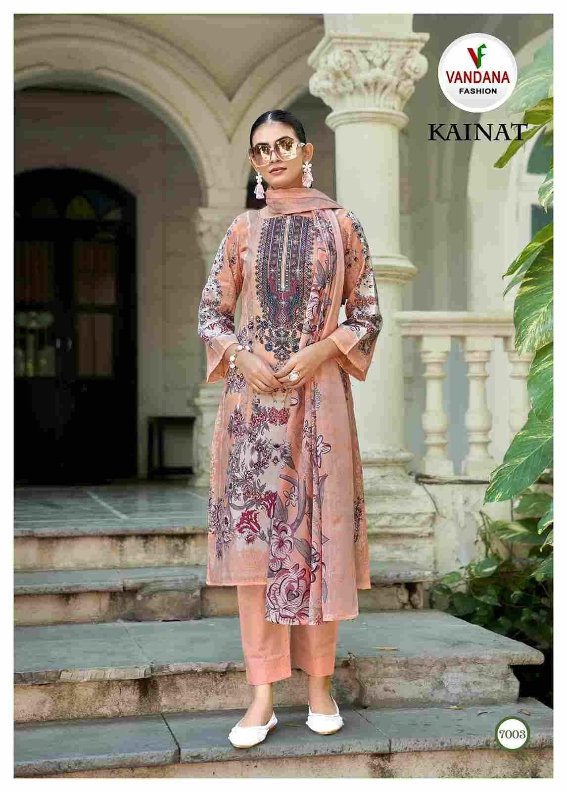Kainat Vol-7 By Vandana Fashion 7001 To 7008 Series Beautiful Festive Suits Stylish Fancy Colorful Casual Wear & Ethnic Wear Cotton Print Dresses At Wholesale Price