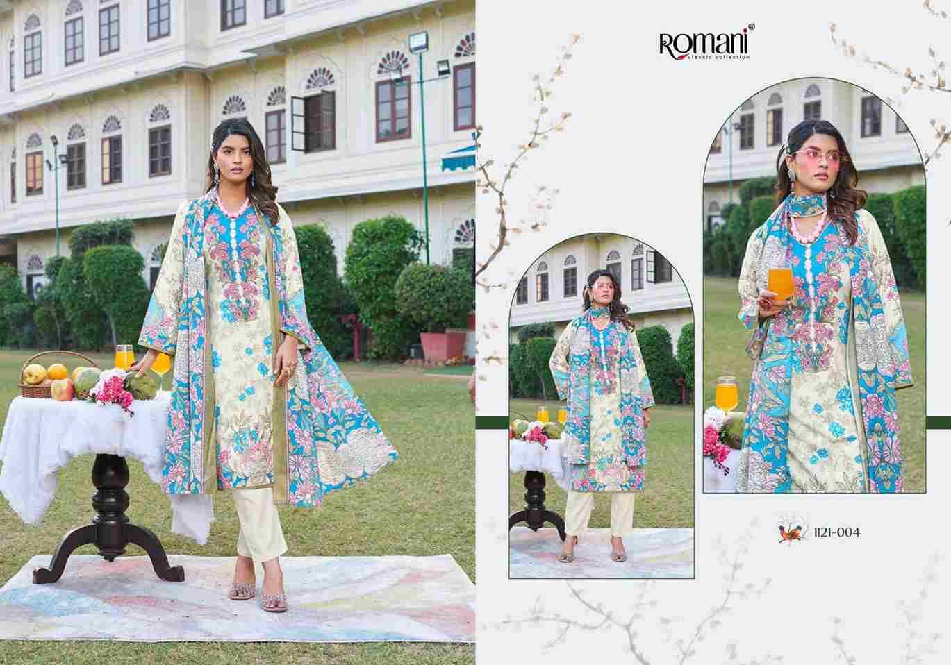 Rimsha By Romani 1121-001 To 1121-008 Series Beautiful Festive Suits Stylish Fancy Colorful Casual Wear & Ethnic Wear Soft Cotton Print Dresses At Wholesale Price