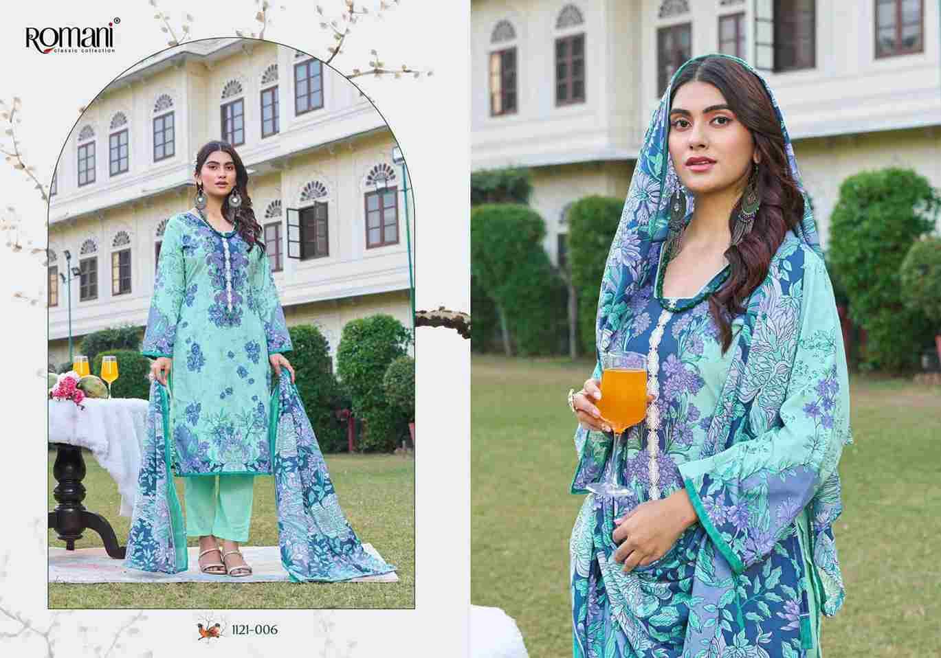 Rimsha By Romani 1121-001 To 1121-008 Series Beautiful Festive Suits Stylish Fancy Colorful Casual Wear & Ethnic Wear Soft Cotton Print Dresses At Wholesale Price