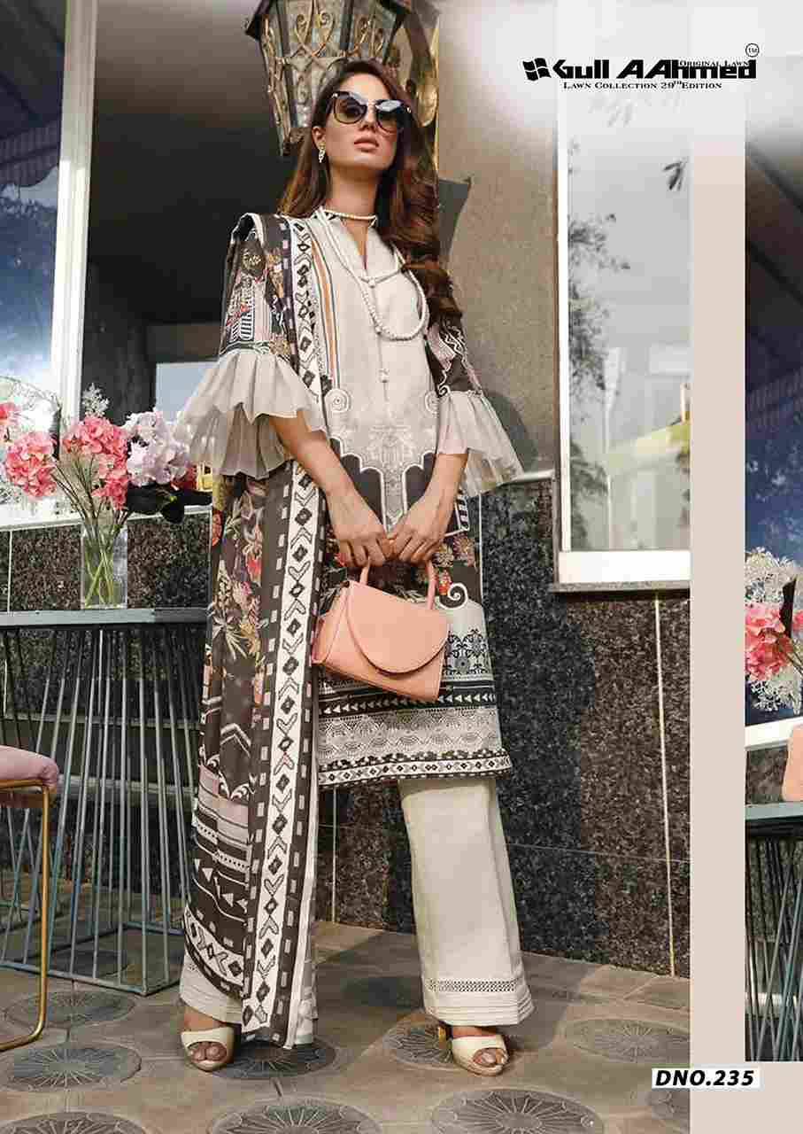 Gull Aahmed Lawn Collection Vol-29 By Gull Aahmed 233 To 238 Series Beautiful Festive Suits Stylish Fancy Colorful Casual Wear & Ethnic Wear Pure Cambric Dresses At Wholesale Price
