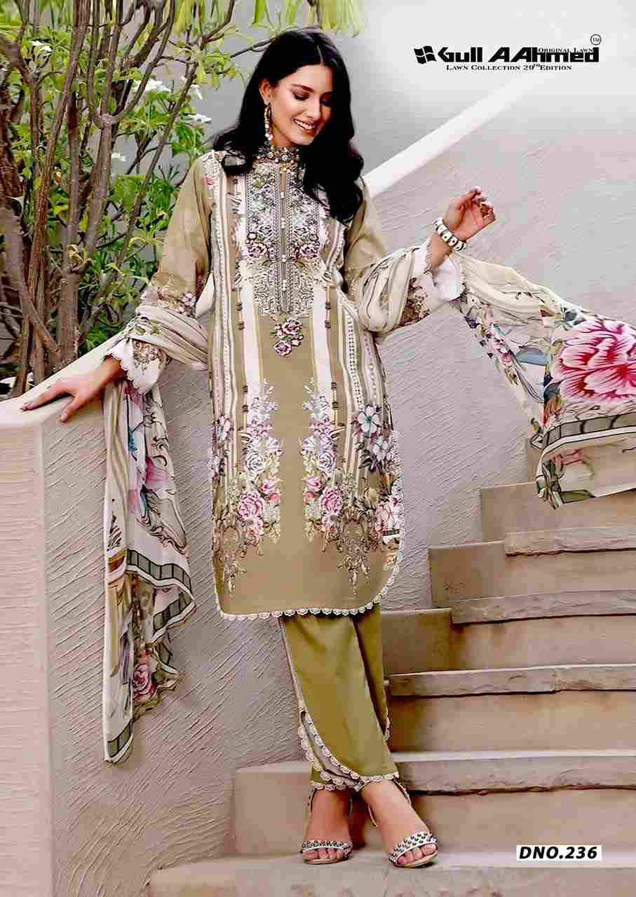 Gull Aahmed Lawn Collection Vol-29 By Gull Aahmed 233 To 238 Series Beautiful Festive Suits Stylish Fancy Colorful Casual Wear & Ethnic Wear Pure Cambric Dresses At Wholesale Price