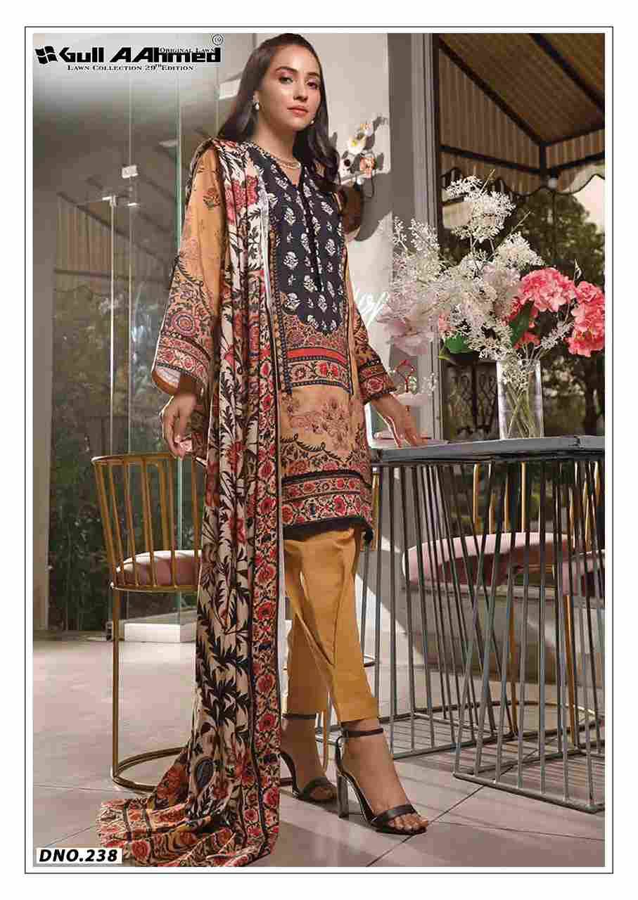 Gull Aahmed Lawn Collection Vol-29 By Gull Aahmed 233 To 238 Series Beautiful Festive Suits Stylish Fancy Colorful Casual Wear & Ethnic Wear Pure Cambric Dresses At Wholesale Price