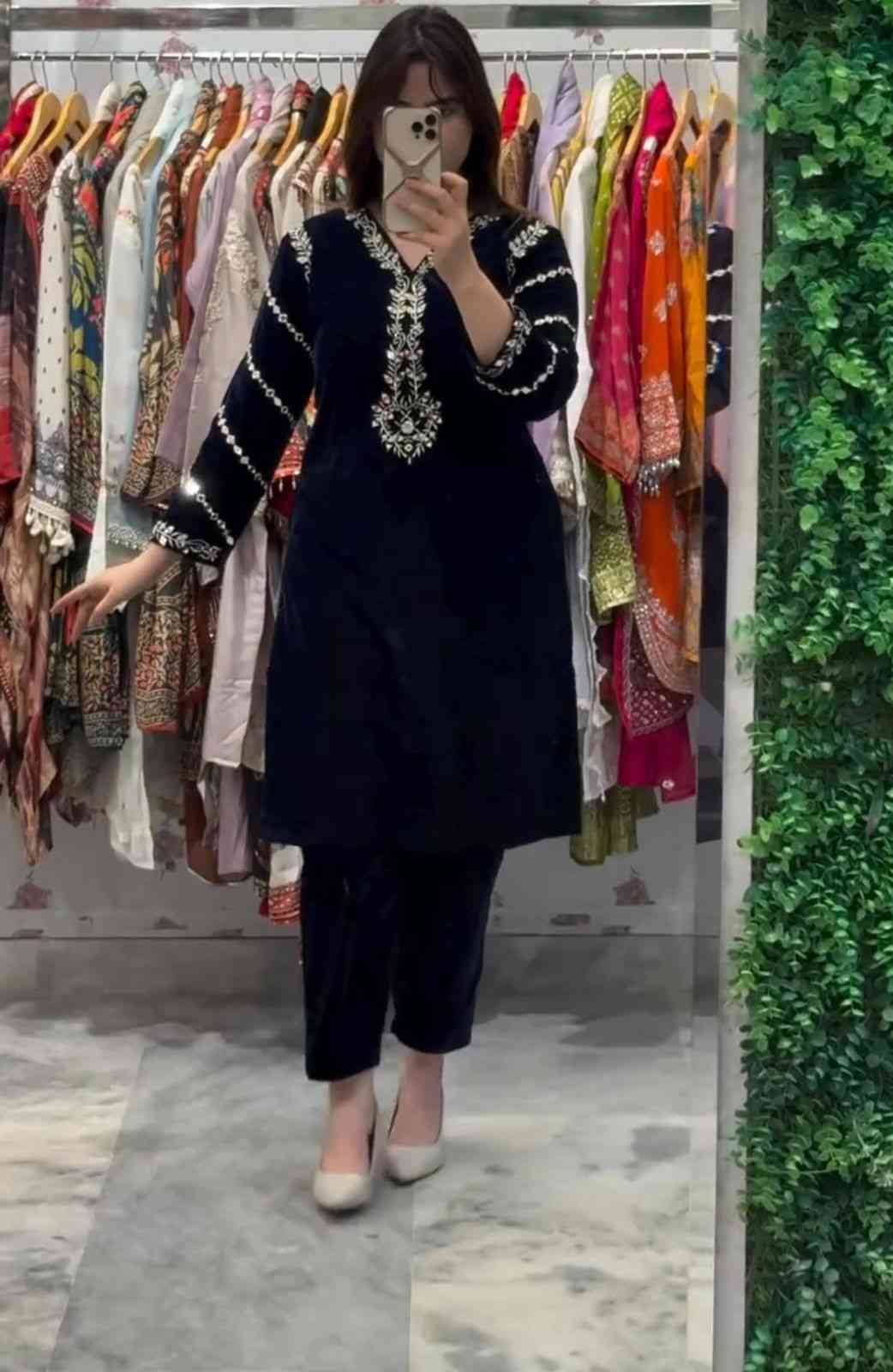 Be-429 By Fashid Wholesale Designer Beautiful Fancy Stylish Colorful Party Wear & Occasional Wear Velvet Dresses At Wholesale Price