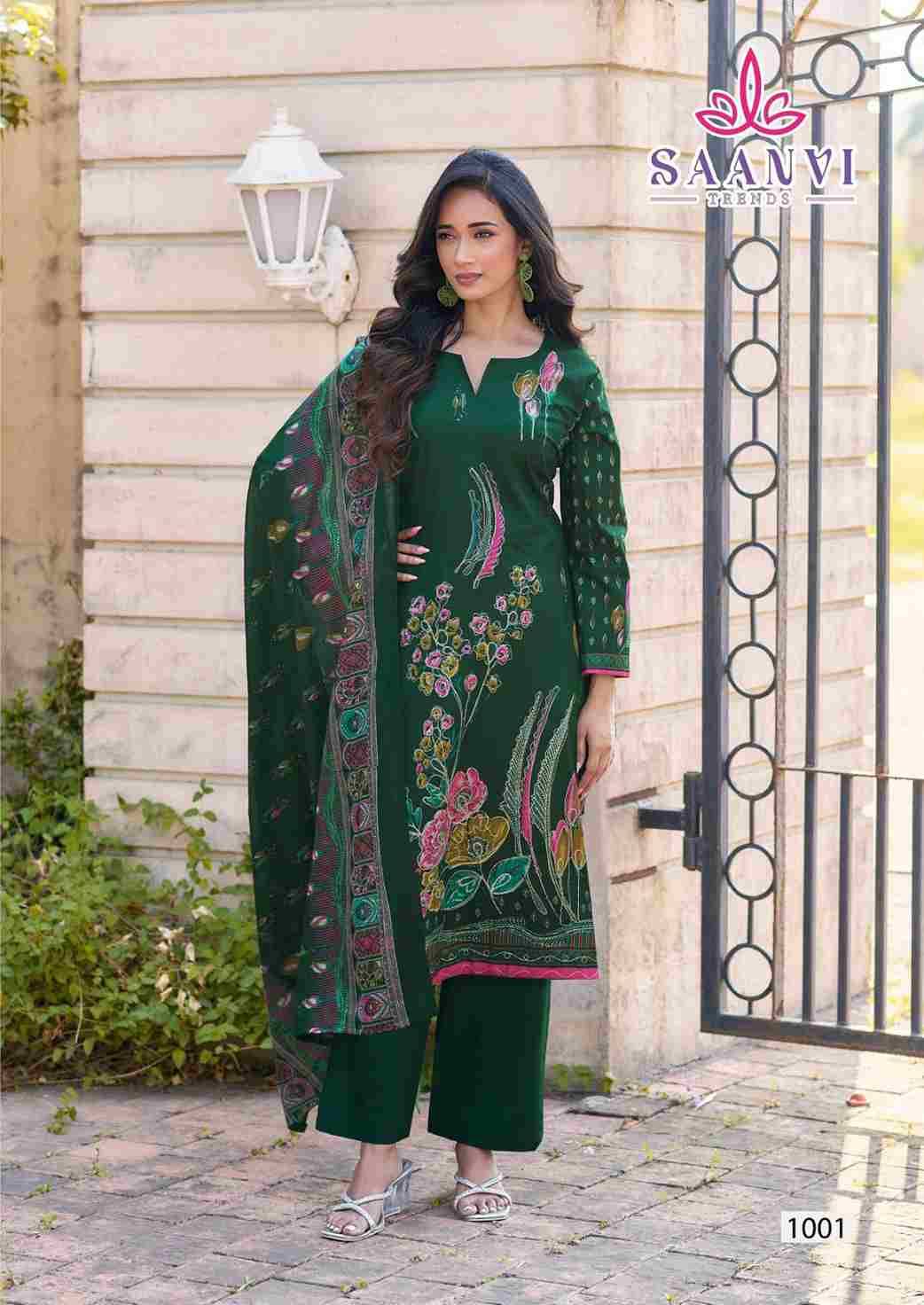 Nazakat Vol-1 By Saanvi Trends 1001 To 1008 Series Beautiful Suits Colorful Stylish Fancy Casual Wear & Ethnic Wear Pure Cotton Print Dresses At Wholesale Price