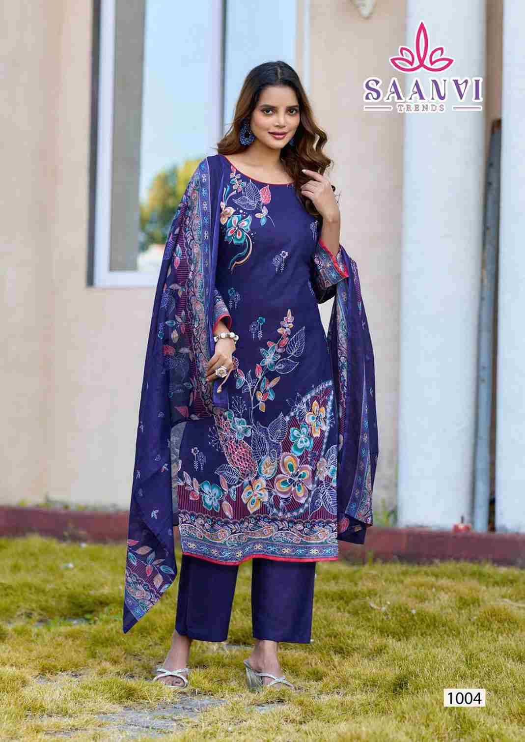 Nazakat Vol-1 By Saanvi Trends 1001 To 1008 Series Beautiful Suits Colorful Stylish Fancy Casual Wear & Ethnic Wear Pure Cotton Print Dresses At Wholesale Price