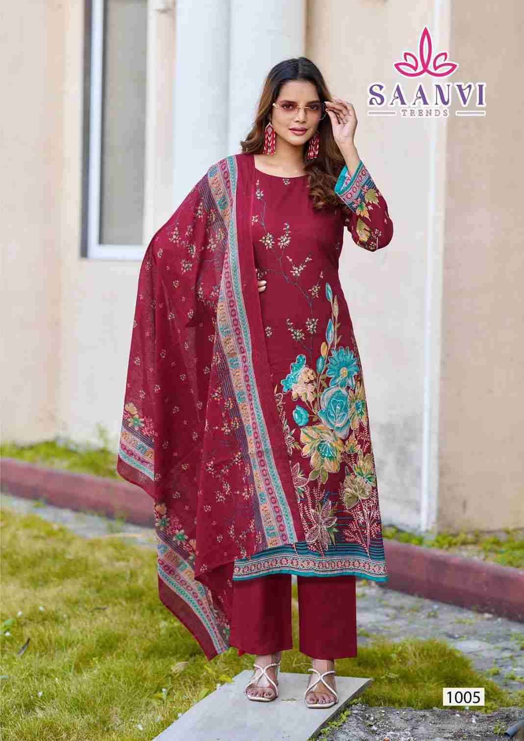 Nazakat Vol-1 By Saanvi Trends 1001 To 1008 Series Beautiful Suits Colorful Stylish Fancy Casual Wear & Ethnic Wear Pure Cotton Print Dresses At Wholesale Price