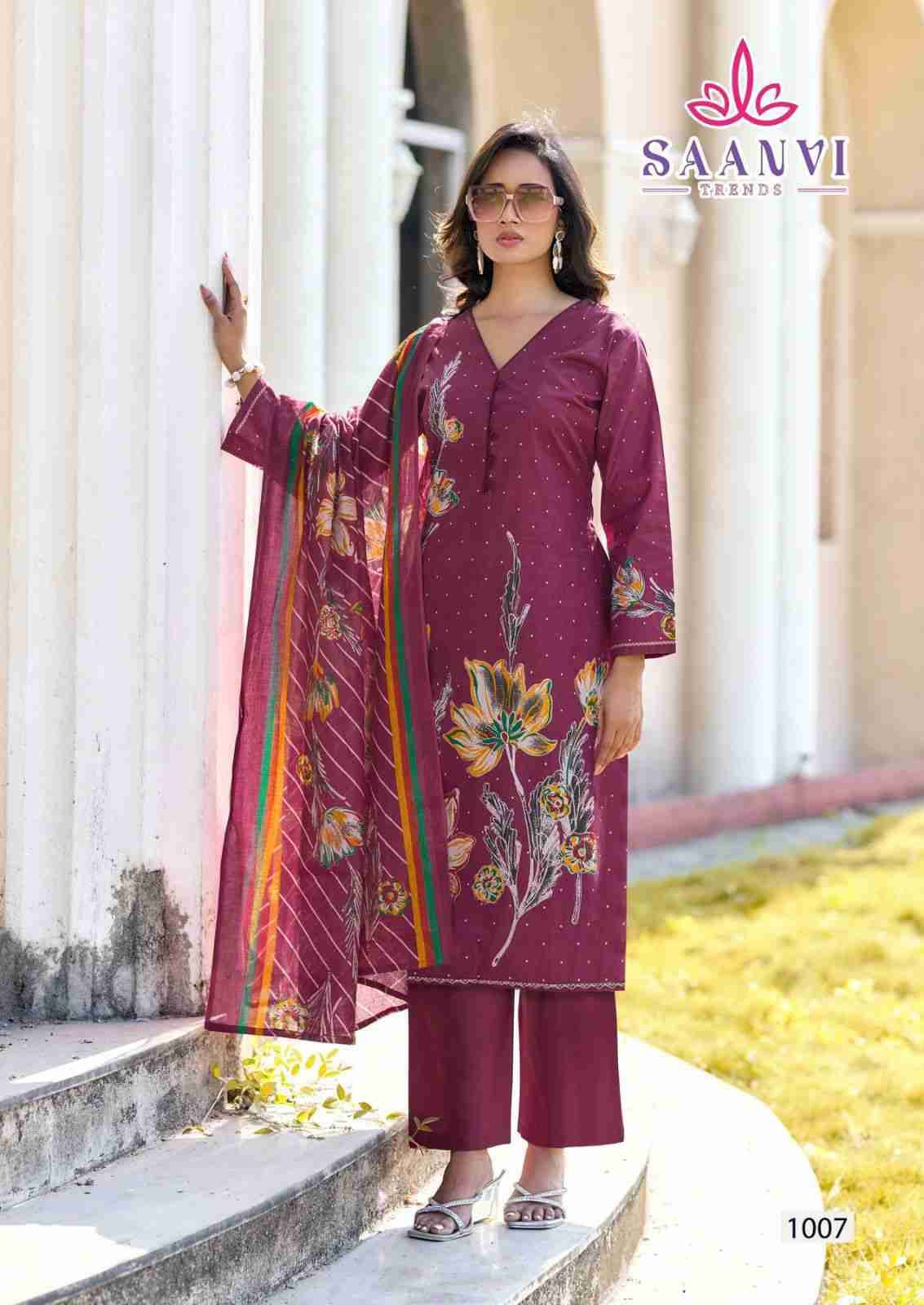 Nazakat Vol-1 By Saanvi Trends 1001 To 1008 Series Beautiful Suits Colorful Stylish Fancy Casual Wear & Ethnic Wear Pure Cotton Print Dresses At Wholesale Price