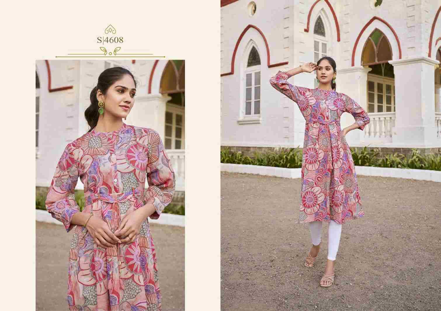 Samantha By SBS 4605 To 4608 Series Designer Collection Beautiful Stylish Fancy Colorful Party Wear & Occasional Wear Cotton Print Kurtis At Wholesale Price