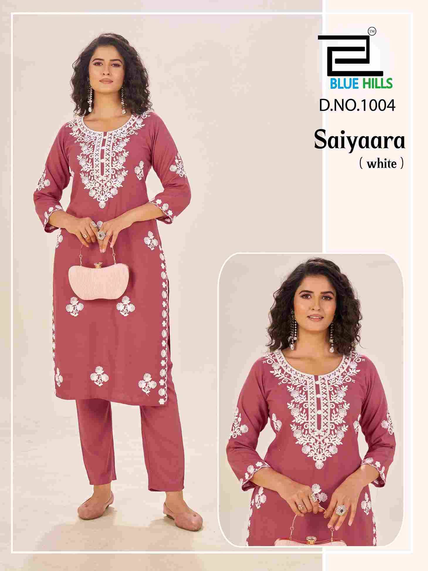 Saiyaara By Blue Hills 1001 To 1004 Series Designer Stylish Fancy Colorful Beautiful Party Wear & Ethnic Wear Collection Rayon With Work Kurtis At Wholesale Price