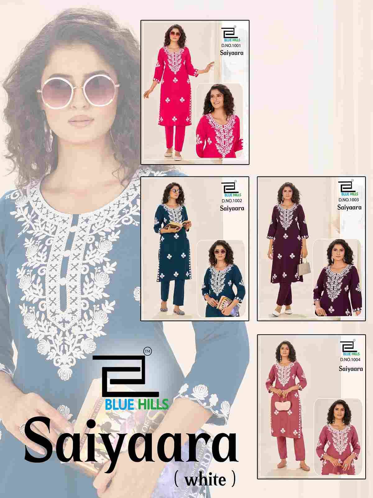 Saiyaara By Blue Hills 1001 To 1004 Series Designer Stylish Fancy Colorful Beautiful Party Wear & Ethnic Wear Collection Rayon With Work Kurtis At Wholesale Price