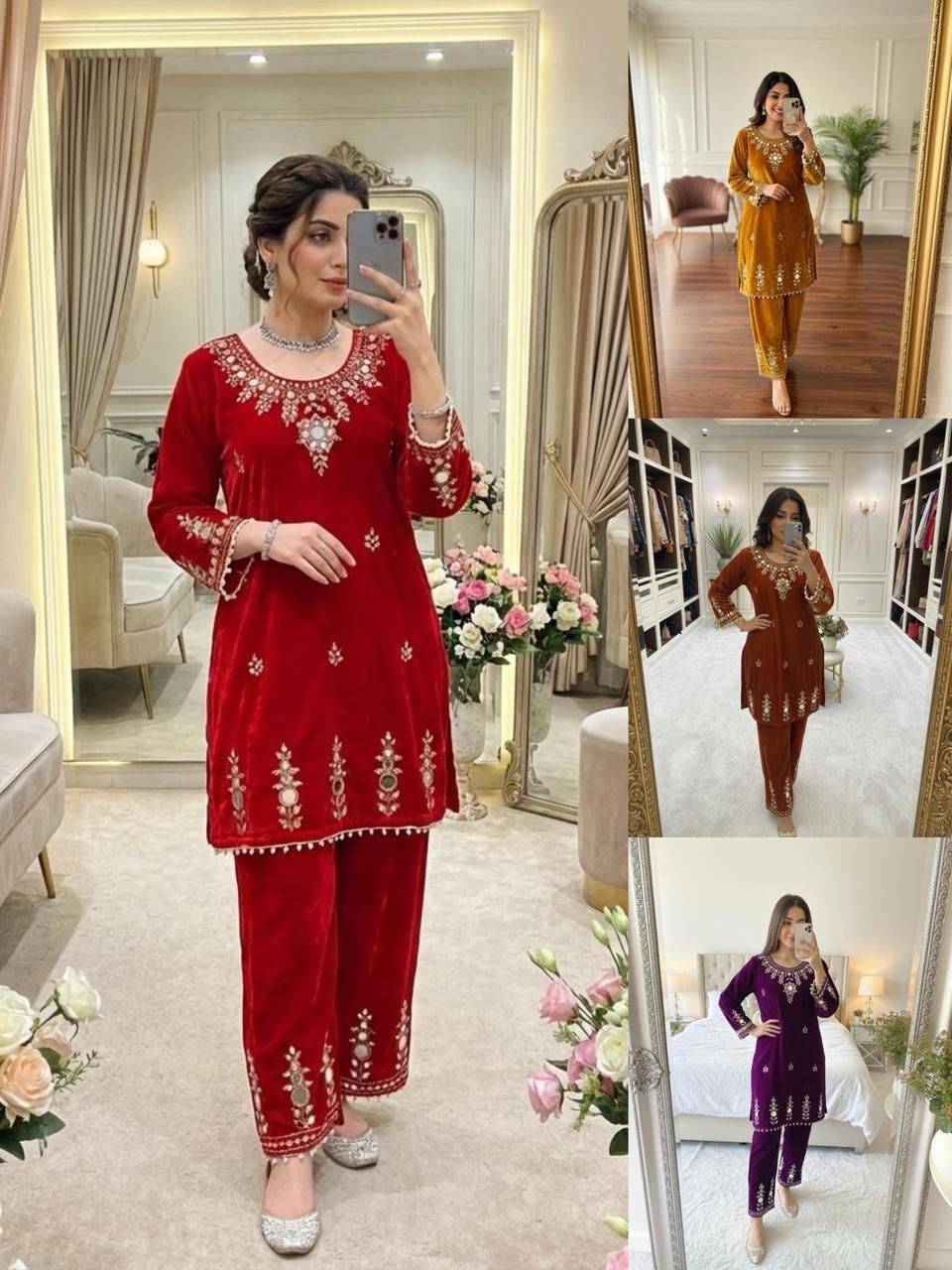 Be-423 By Fashid Wholesale 01 To 04 Series Beautiful Festive Suits Stylish Fancy Colorful Casual Wear & Ethnic Wear Velvet Dresses At Wholesale Price
