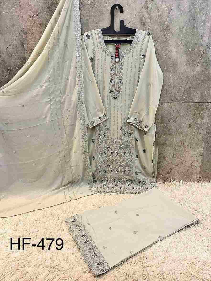 Hoor Tex Hit Design HF-479 Colours By Hoor Tex HF-479-A To HF-479-D Series Designer Festive Pakistani Suits Collection Beautiful Stylish Fancy Colorful Party Wear & Occasional Wear Heavy Georgette With Embroidered Dresses At Wholesale Price