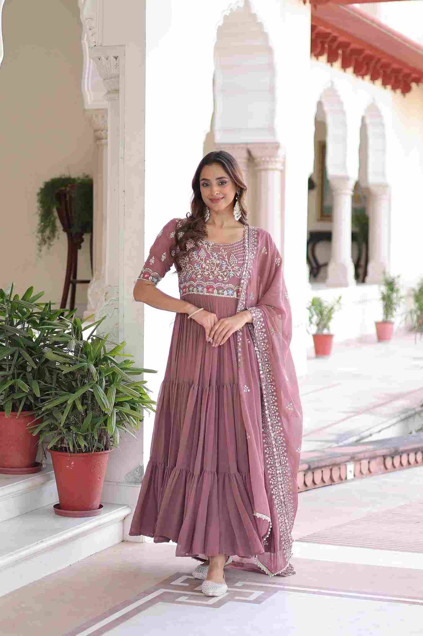 Sf-1139 By Fashid Wholesale 01 To 02 Series Beautiful Festive Suits Stylish Fancy Colorful Casual Wear & Ethnic Wear Faux Blooming Gown At Wholesale Price