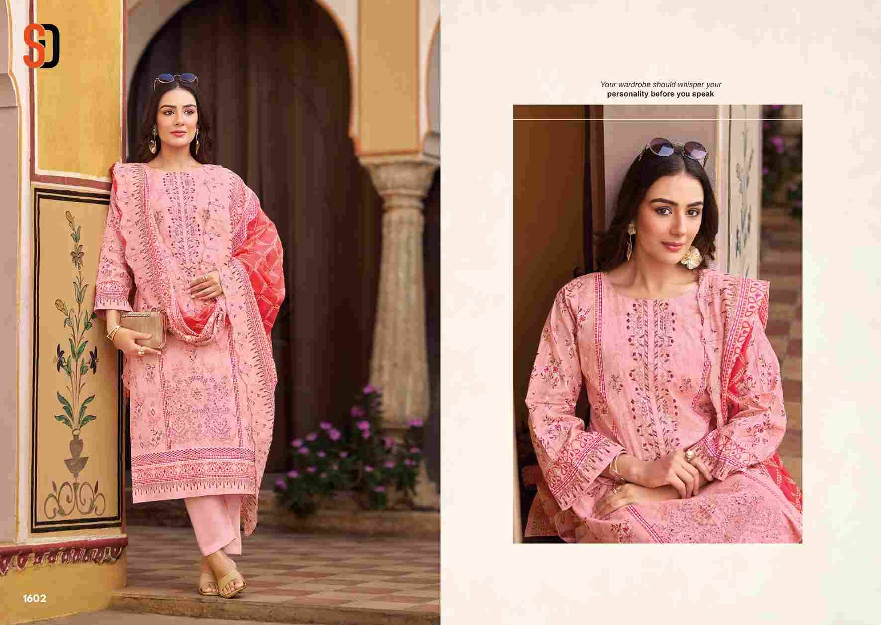 Bin Saeed Lawn Collection Vol-16 By Shraddha Designer 1601 To 1608 Series Designer Pakistani Suits Beautiful Fancy Stylish Colorful Party Wear & Occasional Wear Pure Cotton Print With Embroidery Dresses At Wholesale Price