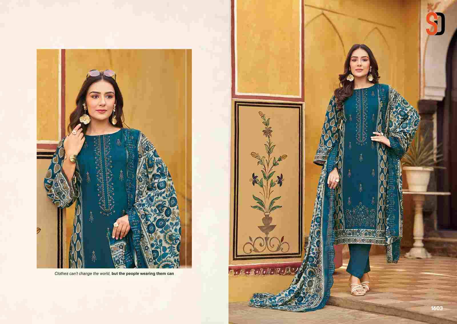 Bin Saeed Lawn Collection Vol-16 By Shraddha Designer 1601 To 1608 Series Designer Pakistani Suits Beautiful Fancy Stylish Colorful Party Wear & Occasional Wear Pure Cotton Print With Embroidery Dresses At Wholesale Price