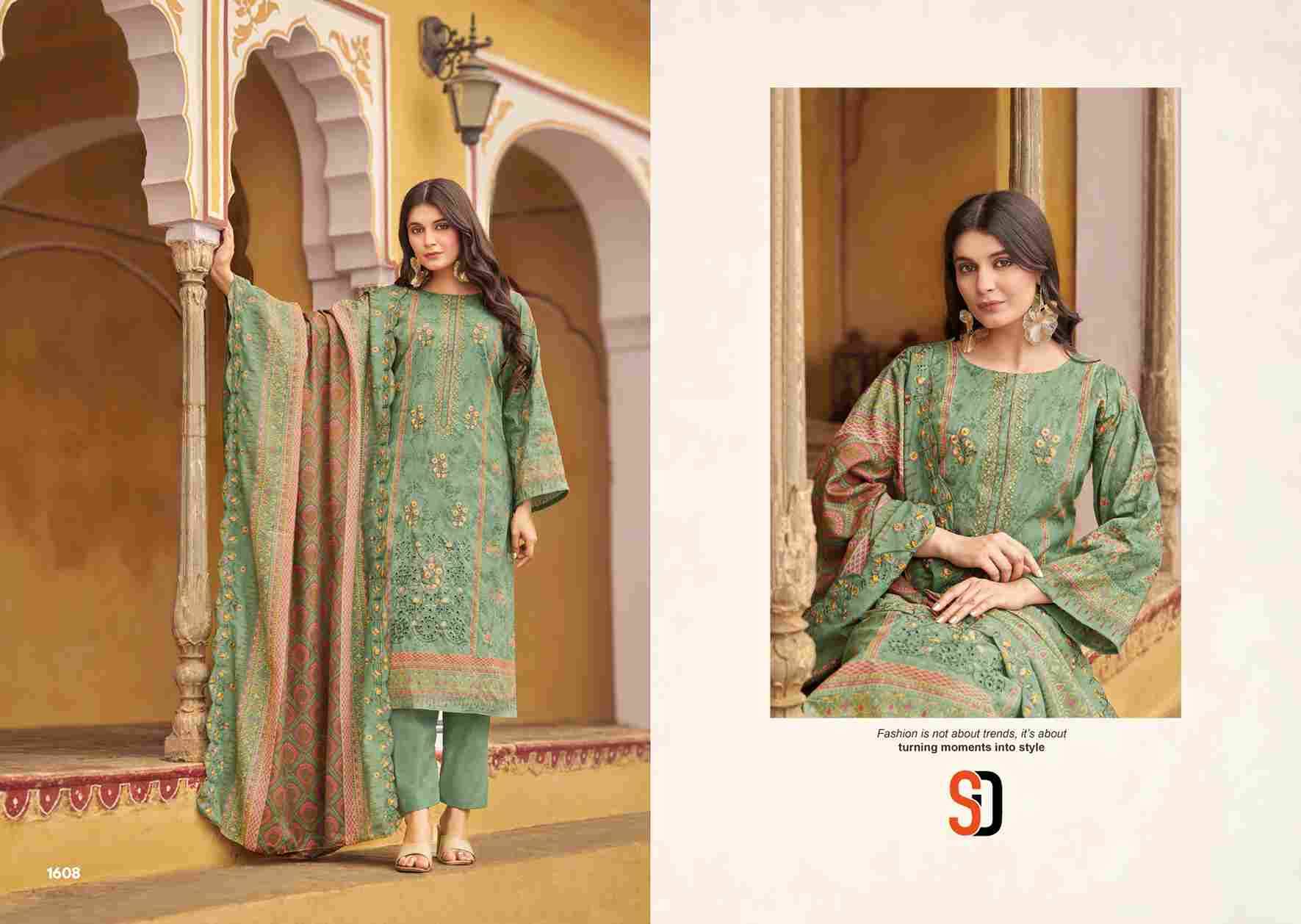 Bin Saeed Lawn Collection Vol-16 By Shraddha Designer 1601 To 1608 Series Designer Pakistani Suits Beautiful Fancy Stylish Colorful Party Wear & Occasional Wear Pure Cotton Print With Embroidery Dresses At Wholesale Price