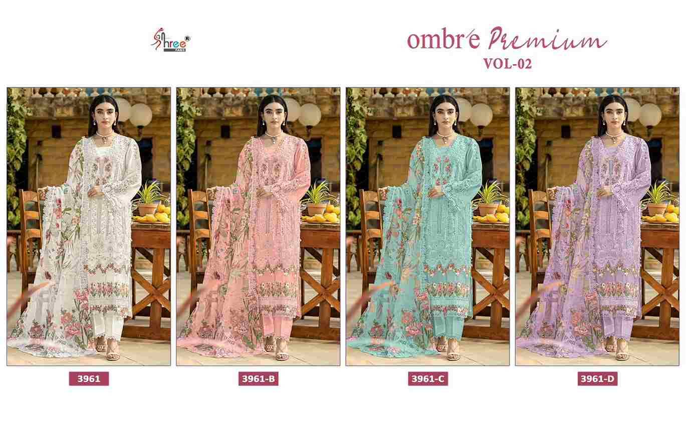 Ombre 3961 Colours By Shree Fabs 3963-A To 3963-D Series Designer Pakistani Suits Collection Beautiful Stylish Fancy Colorful Party Wear & Ethnic Wear Pure Viscose With Pure Cotton With Embroidery Dresses At Wholesale Price