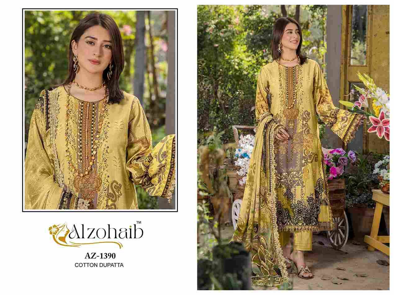 Aamina Vol-2 By Alzohaib 1390 To 1393 Series Beautiful Pakistani Suits Stylish Fancy Colorful Party Wear & Occasional Wear Pure Cotton Print Dresses At Wholesale Price
