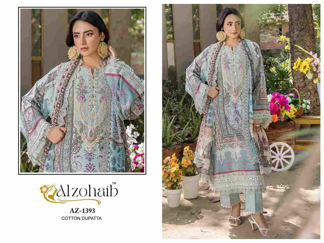 Aamina Vol-2 By Alzohaib 1390 To 1393 Series Beautiful Pakistani Suits Stylish Fancy Colorful Party Wear & Occasional Wear Pure Cotton Print Dresses At Wholesale Price