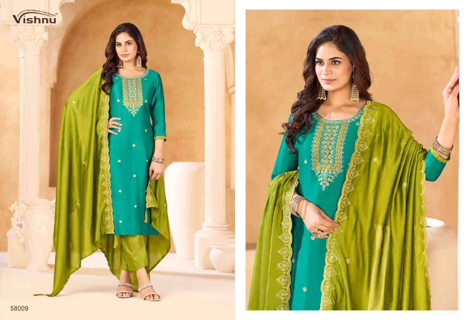 Sukanya By Vishnu 58001 To 58012 Series Beautiful Stylish Festive Suits Fancy Colorful Casual Wear & Ethnic Wear & Ready To Wear Vichitra Silk Dresses At Wholesale Price