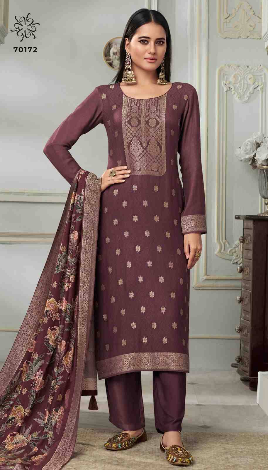 Aadhira Vol-7 By Vinay Fashion 70171 To 70176 Series Beautiful Suits Colorful Stylish Fancy Casual Wear & Ethnic Wear Pashmina Jacquard Dresses At Wholesale Price