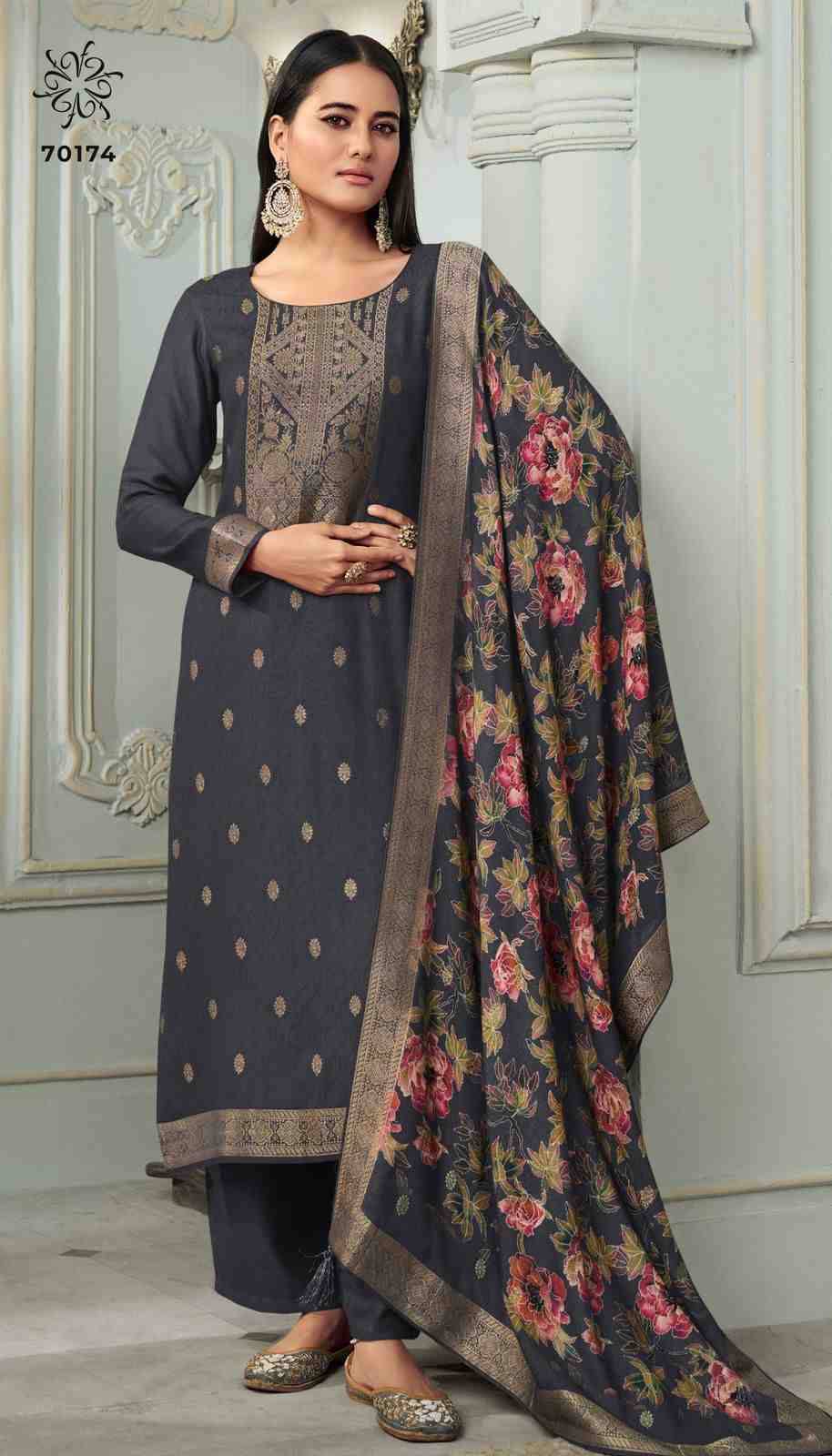 Aadhira Vol-7 By Vinay Fashion 70171 To 70176 Series Beautiful Suits Colorful Stylish Fancy Casual Wear & Ethnic Wear Pashmina Jacquard Dresses At Wholesale Price