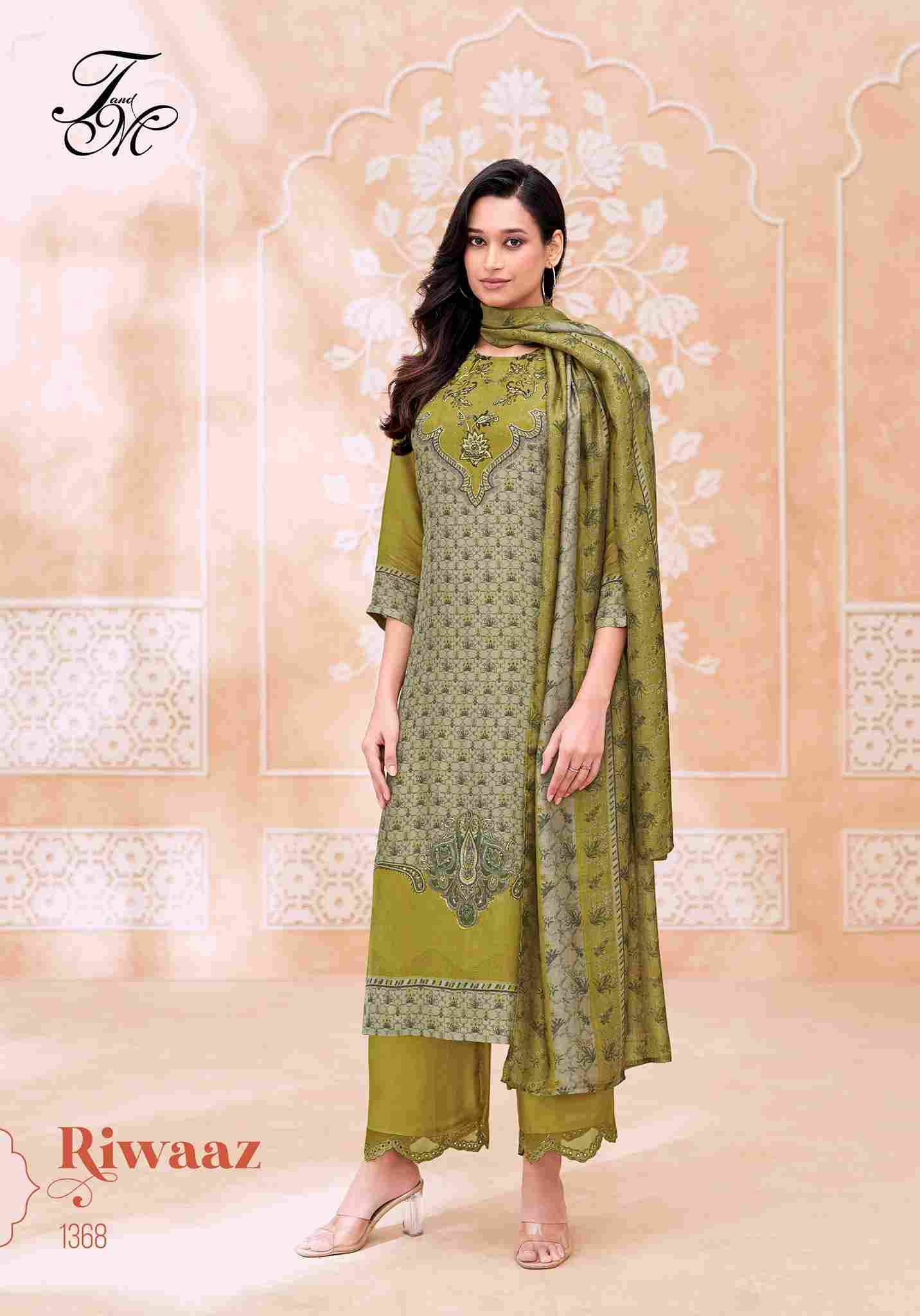 Riwaaz By T And M Designer Studio Beautiful Festive Suits Colorful Stylish Fancy Casual Wear & Ethnic Wear Pure Silk Dresses At Wholesale Price