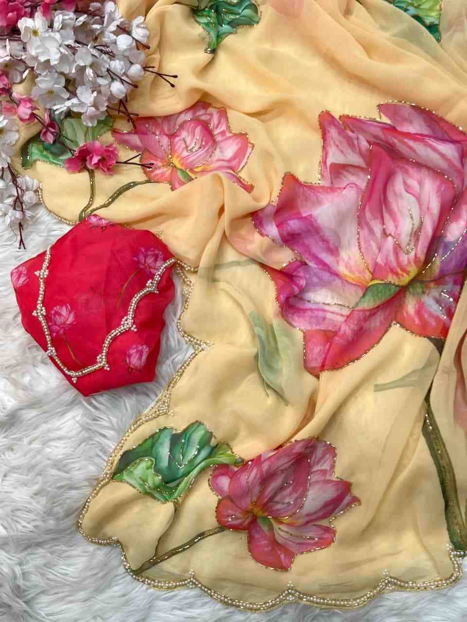 Vd-Maskat Vol-4 By Fashid Wholesale Indian Traditional Wear Collection Beautiful Stylish Fancy Colorful Party Wear & Occasional Wear Georgette Silk Sarees At Wholesale Price