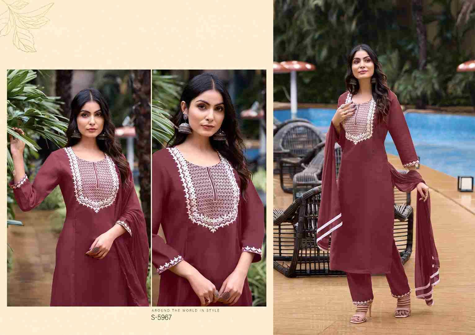 Vaishnavi By SBS 5965 To 5968 Series Beautiful Festive Suits Colorful Stylish Fancy Casual Wear & Ethnic Wear Silk Dresses At Wholesale Price