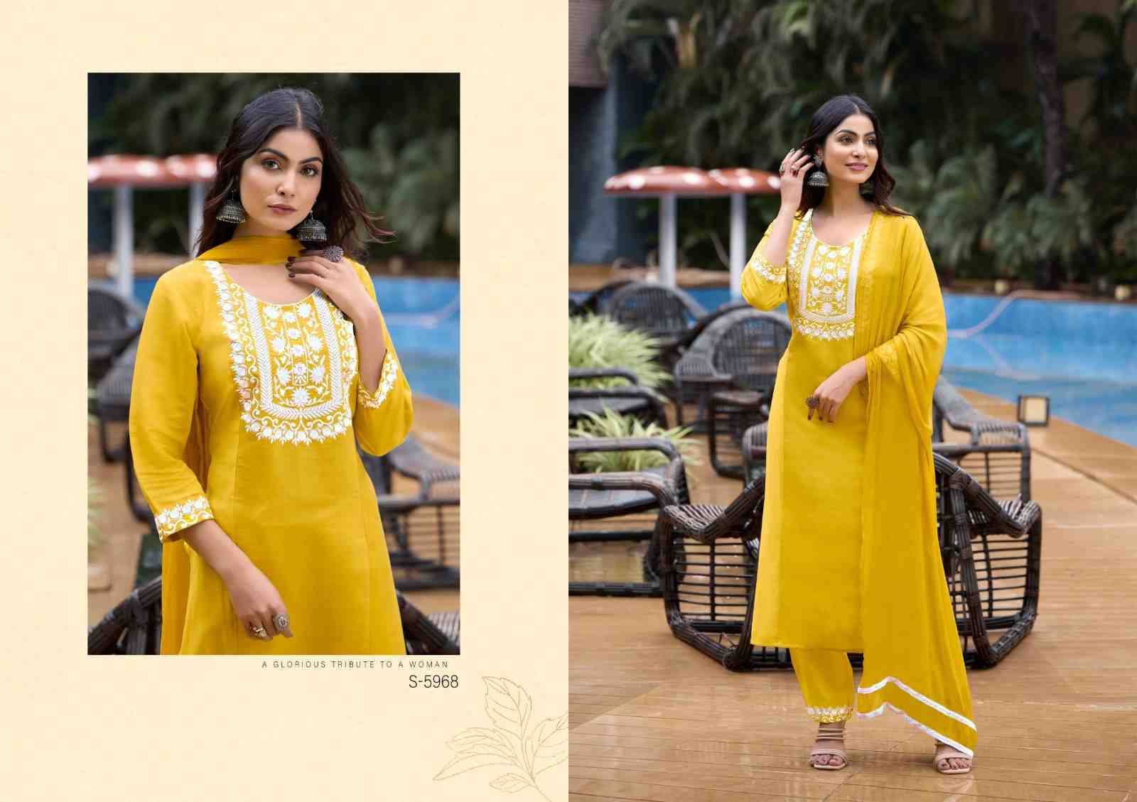 Vaishnavi By SBS 5965 To 5968 Series Beautiful Festive Suits Colorful Stylish Fancy Casual Wear & Ethnic Wear Silk Dresses At Wholesale Price