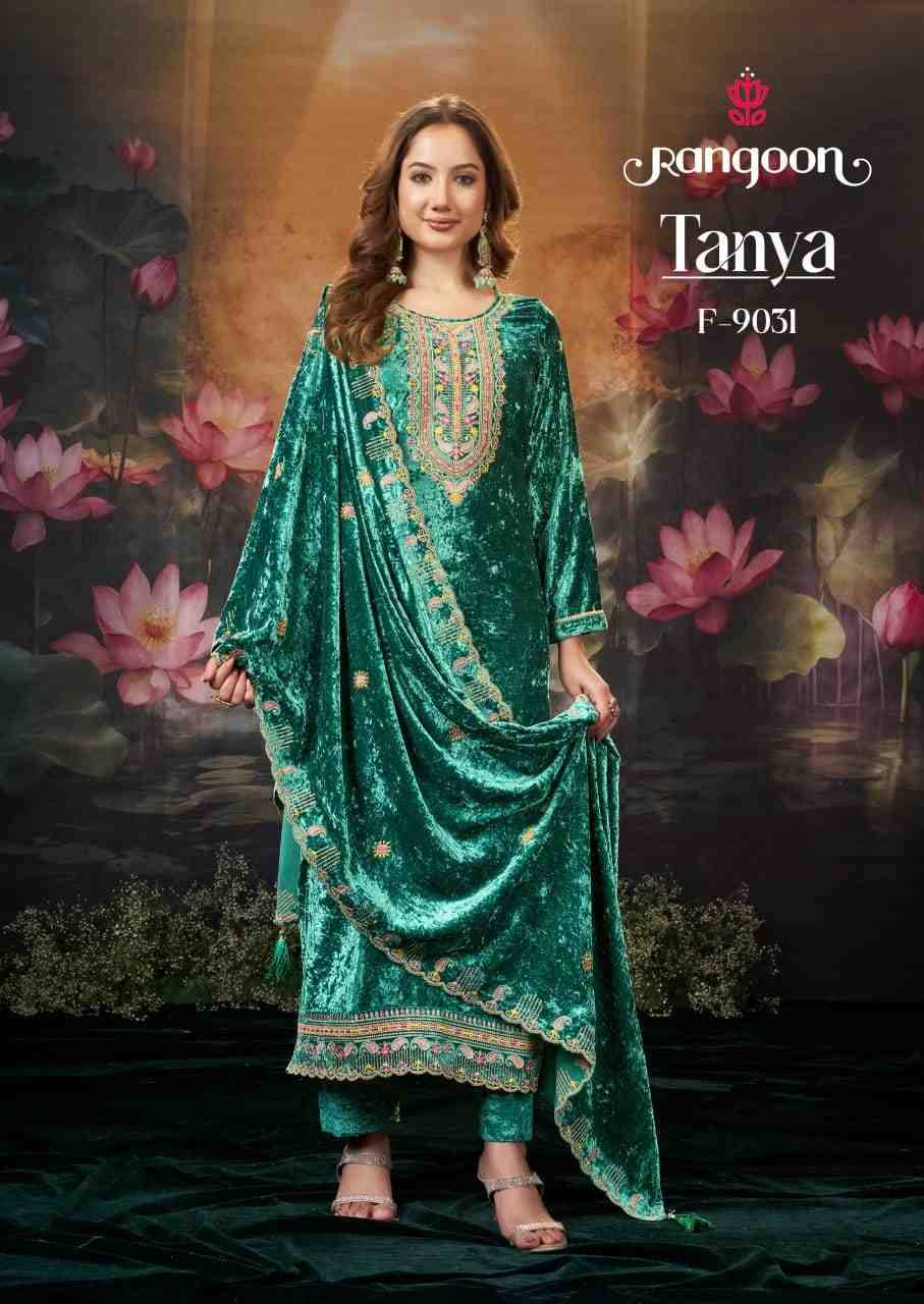 Tanya By Rangoon 9031 To 9034 Series Beautiful Suits Colorful Stylish Fancy Casual Wear & Ethnic Wear Makhmal Velvet Dresses At Wholesale Price