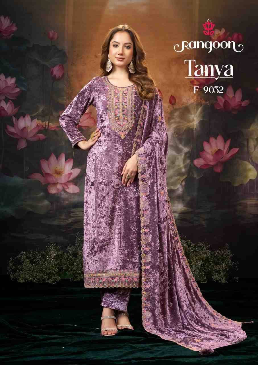 Tanya By Rangoon 9031 To 9034 Series Beautiful Suits Colorful Stylish Fancy Casual Wear & Ethnic Wear Makhmal Velvet Dresses At Wholesale Price