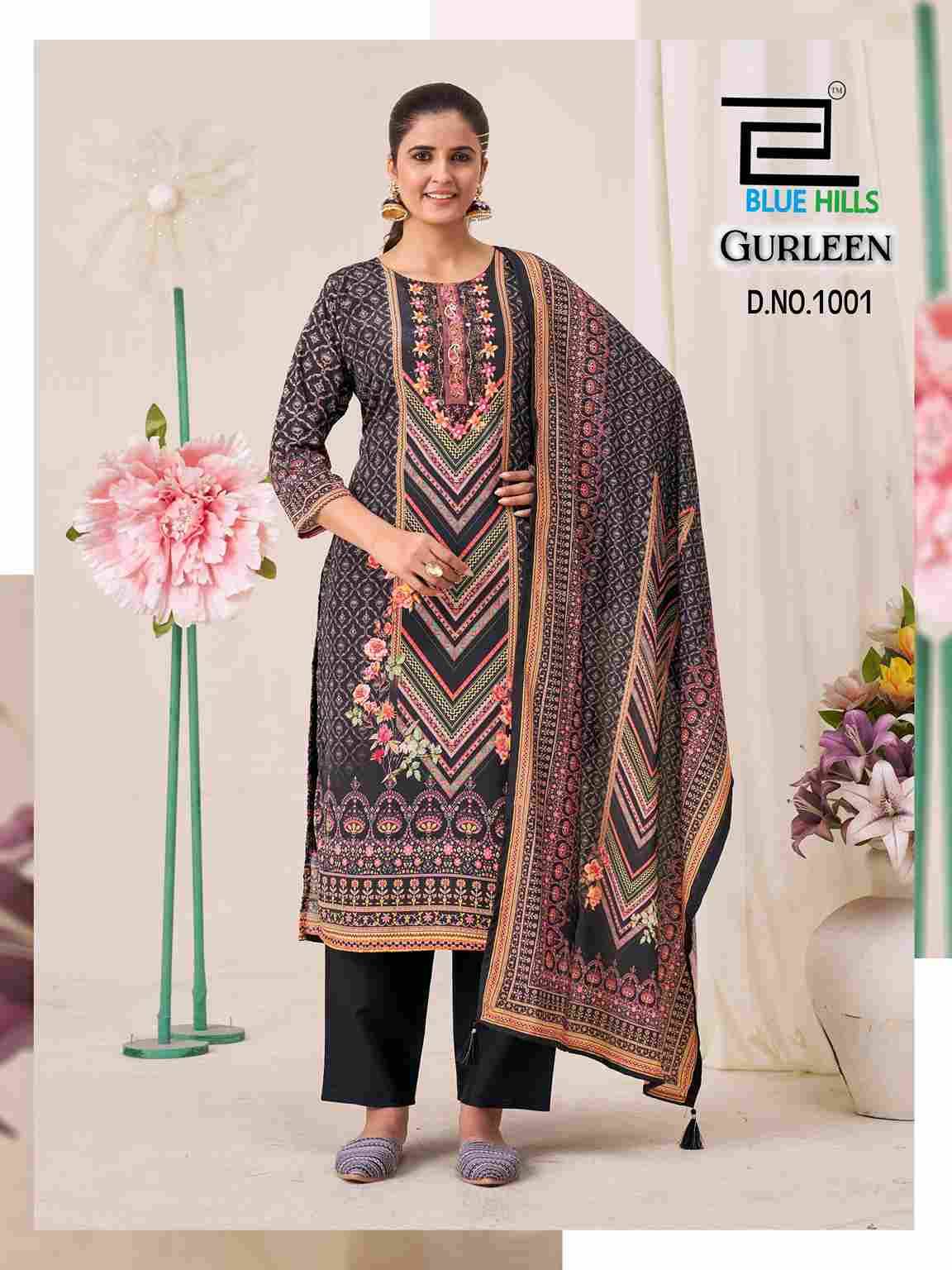 Gurleen By Blue Hills 1001 To 1004 Series Designer Stylish Fancy Colorful Beautiful Party Wear & Ethnic Wear Collection Muslin Print Dresses At Wholesale Price