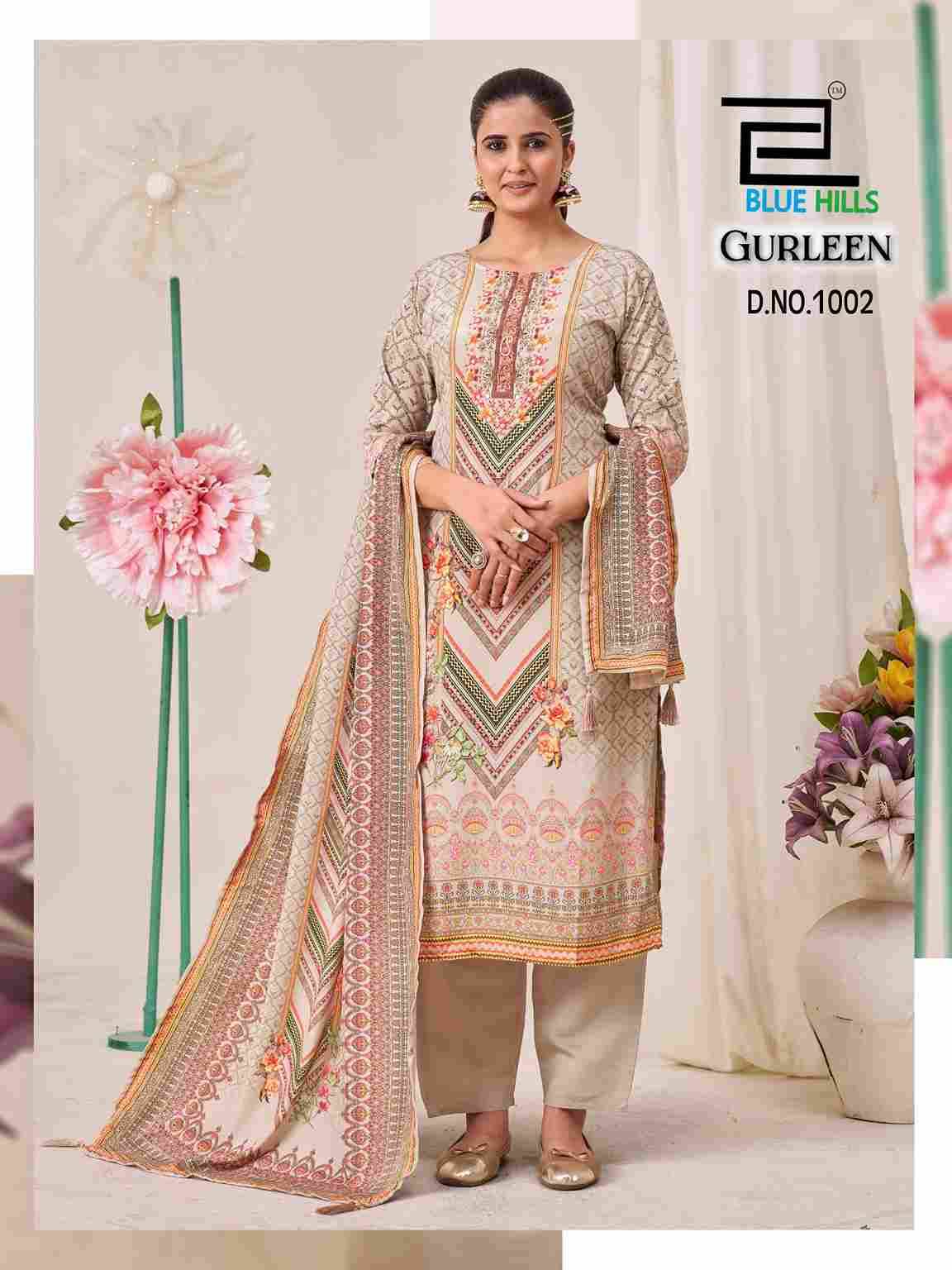 Gurleen By Blue Hills 1001 To 1004 Series Designer Stylish Fancy Colorful Beautiful Party Wear & Ethnic Wear Collection Muslin Print Dresses At Wholesale Price