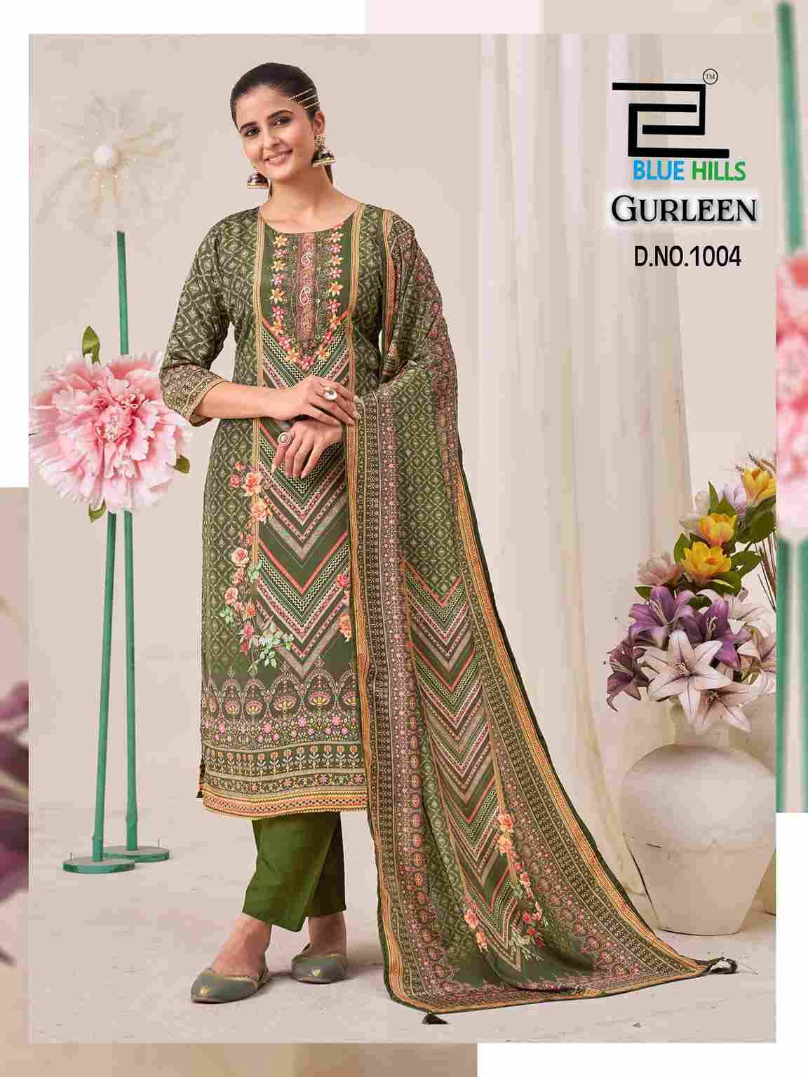 Gurleen By Blue Hills 1001 To 1004 Series Designer Stylish Fancy Colorful Beautiful Party Wear & Ethnic Wear Collection Muslin Print Dresses At Wholesale Price