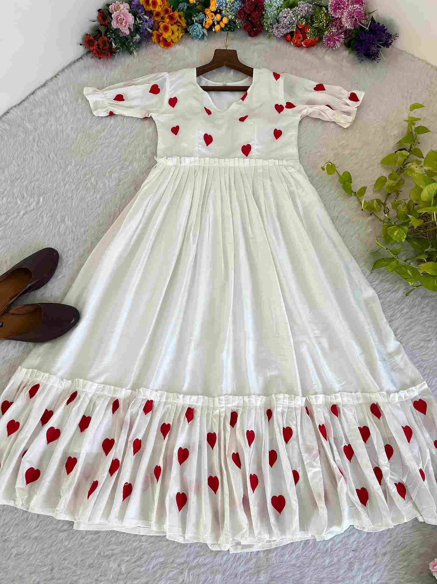 Mb-399 By Fashid Wholesale Beautiful Fancy Colorful Stylish Party Wear & Occasional Wear Viscose Chanderi Gowns At Wholesale Price