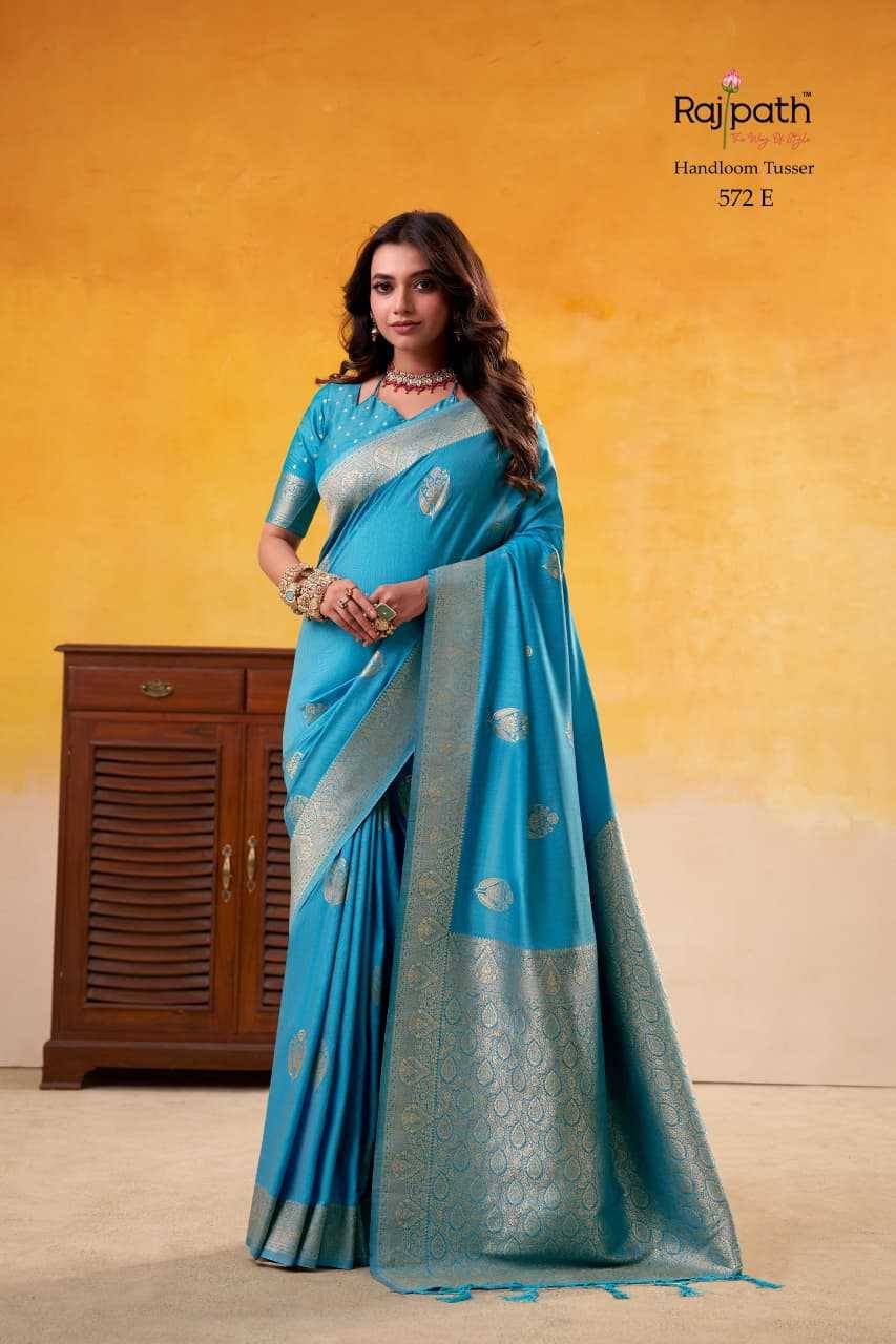 Dhatu Silk By Rajpath 572-A To 572-H Series Indian Traditional Wear Collection Beautiful Stylish Fancy Colorful Party Wear & Occasional Wear Soft Silk Sarees At Wholesale Price