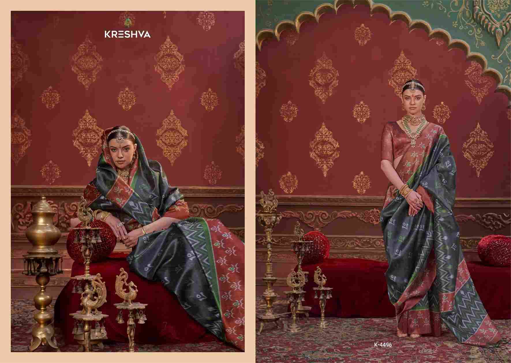 Kalki By Kreshva 4494 To 4505 Series Indian Traditional Wear Collection Beautiful Stylish Fancy Colorful Party Wear & Occasional Wear Silk Sarees At Wholesale Price