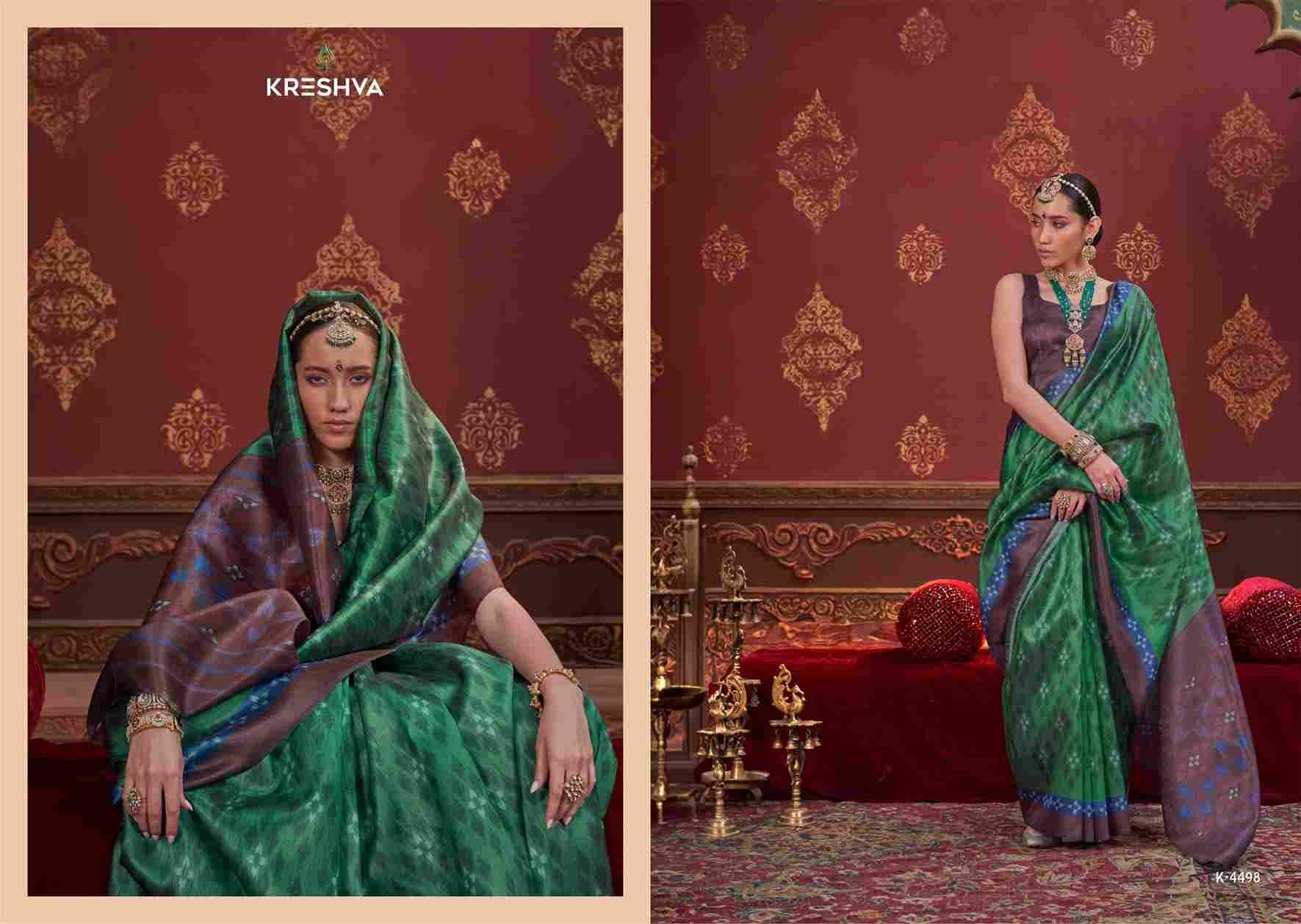 Kalki By Kreshva 4494 To 4505 Series Indian Traditional Wear Collection Beautiful Stylish Fancy Colorful Party Wear & Occasional Wear Silk Sarees At Wholesale Price