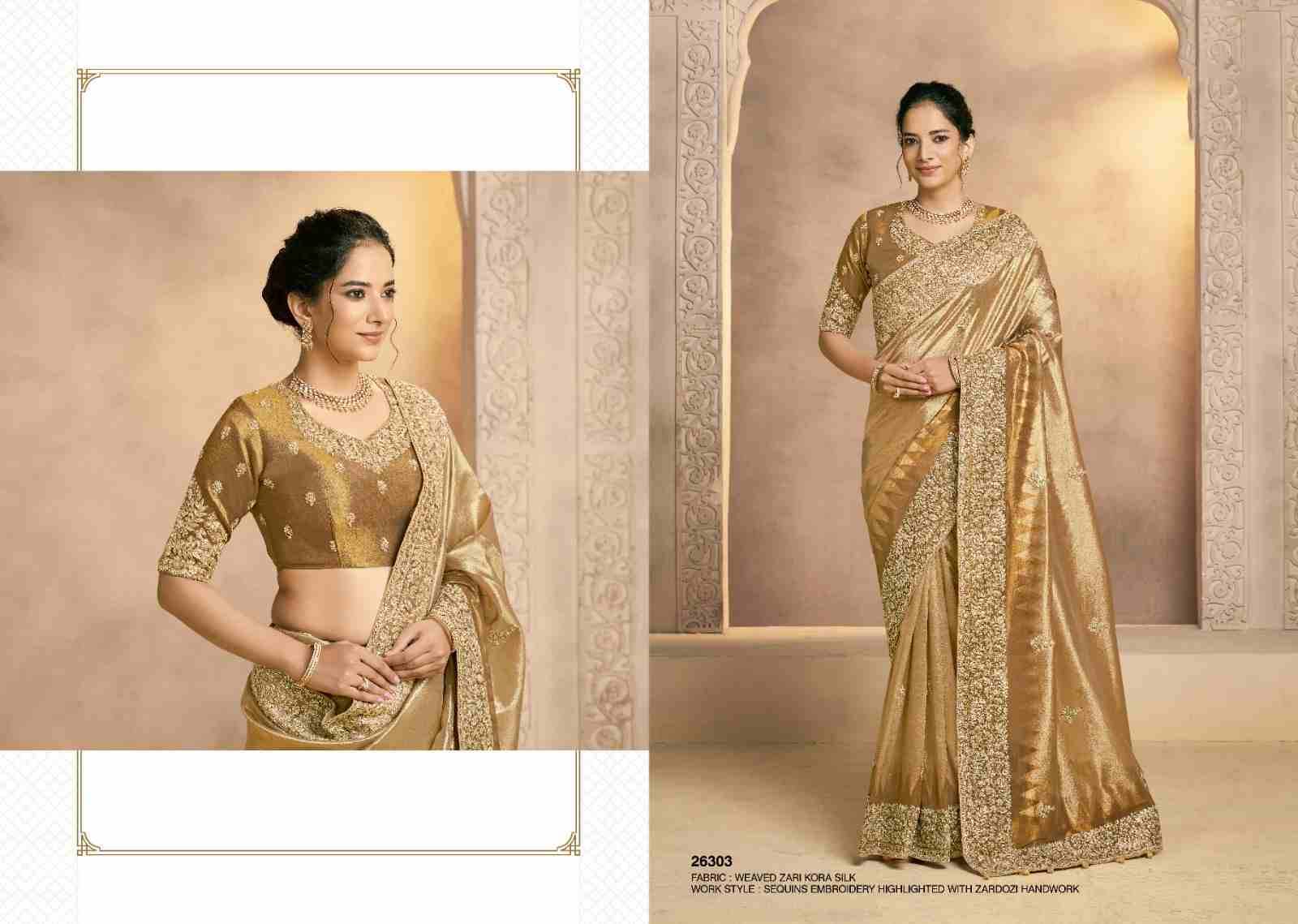 Gaurangi By Mohmanthan 26303 To 26313 Series Indian Traditional Wear Collection Beautiful Stylish Fancy Colorful Party Wear & Occasional Wear Silk Sarees At Wholesale Price
