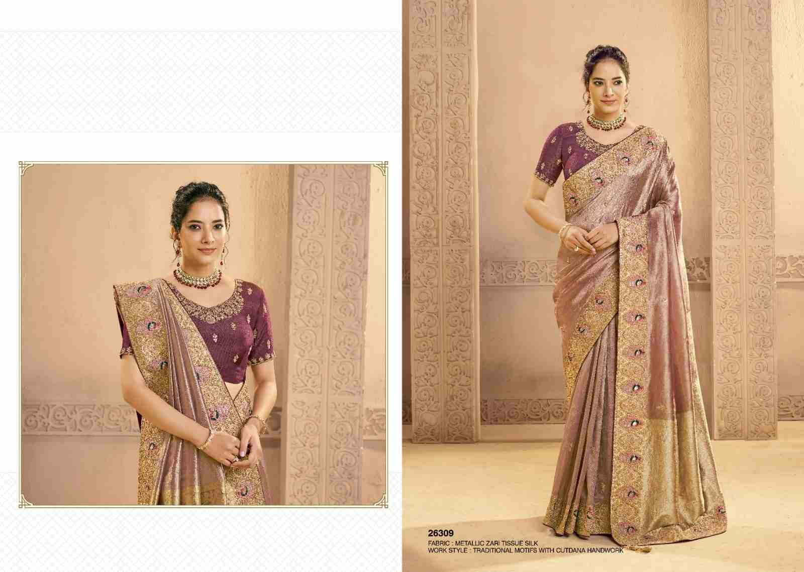 Gaurangi By Mohmanthan 26303 To 26313 Series Indian Traditional Wear Collection Beautiful Stylish Fancy Colorful Party Wear & Occasional Wear Silk Sarees At Wholesale Price