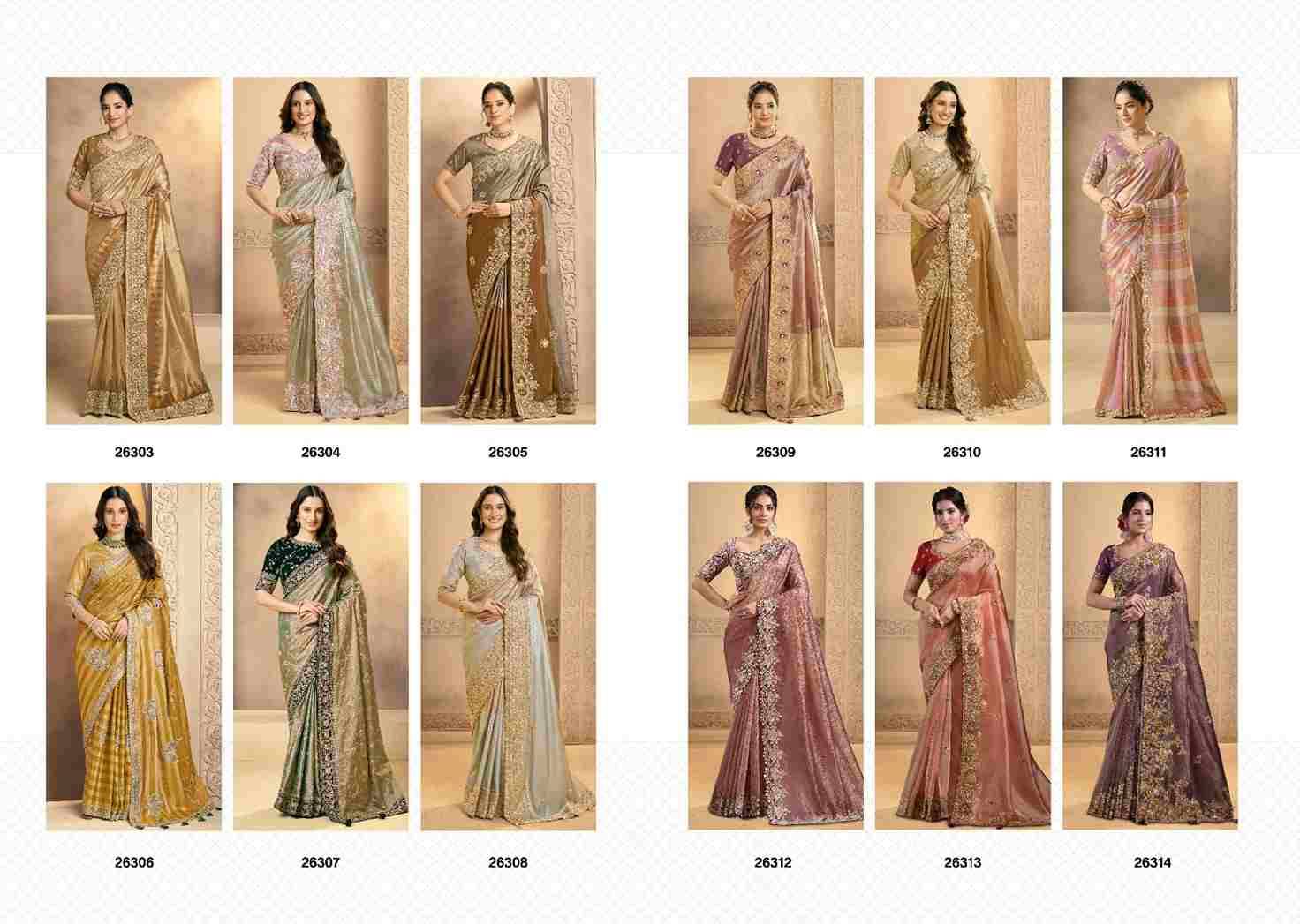 Gaurangi By Mohmanthan 26303 To 26313 Series Indian Traditional Wear Collection Beautiful Stylish Fancy Colorful Party Wear & Occasional Wear Silk Sarees At Wholesale Price