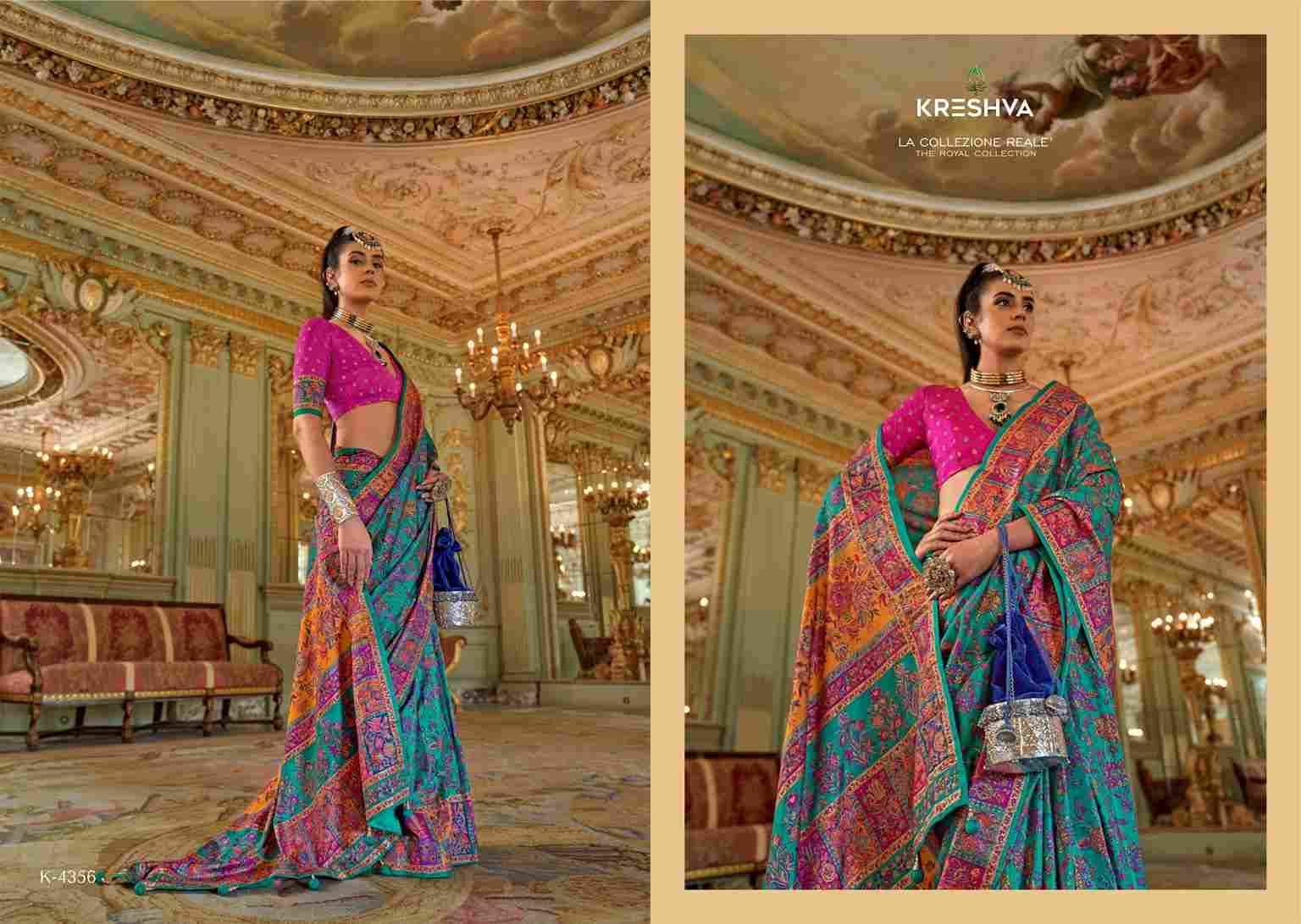 Raj-Kothi By Kreshva 4348 To 4356 Series Indian Traditional Wear Collection Beautiful Stylish Fancy Colorful Party Wear & Occasional Wear Silk Sarees At Wholesale Price