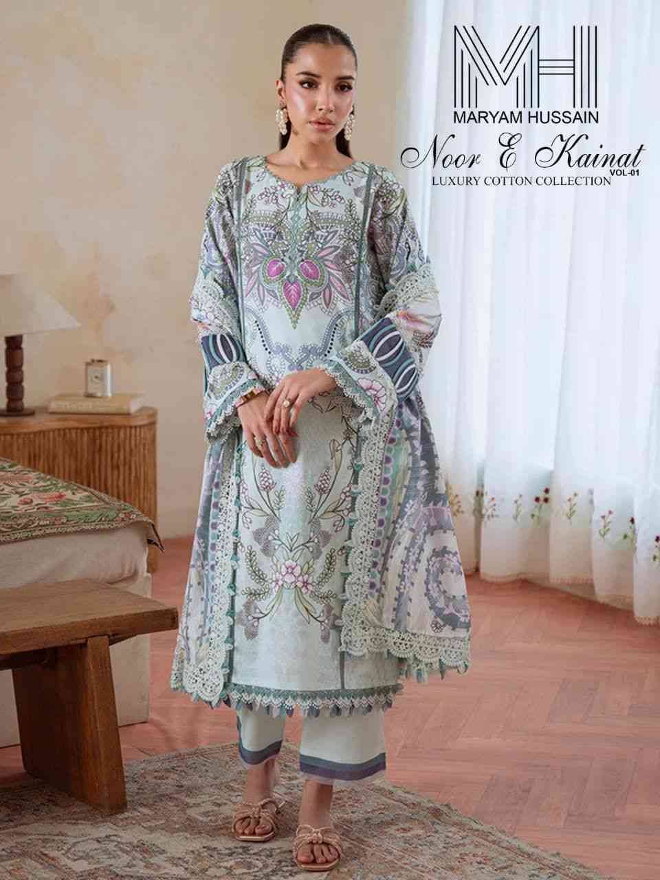 Noor E Kainat Vol-1 By Maryam Hussain 101 To 106 Series Beautiful Festive Suits Stylish Fancy Colorful Casual Wear & Ethnic Wear Cotton Print Dresses At Wholesale Price