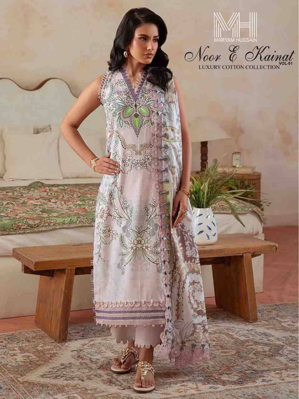 Noor E Kainat Vol-1 By Maryam Hussain 101 To 106 Series Beautiful Festive Suits Stylish Fancy Colorful Casual Wear & Ethnic Wear Cotton Print Dresses At Wholesale Price